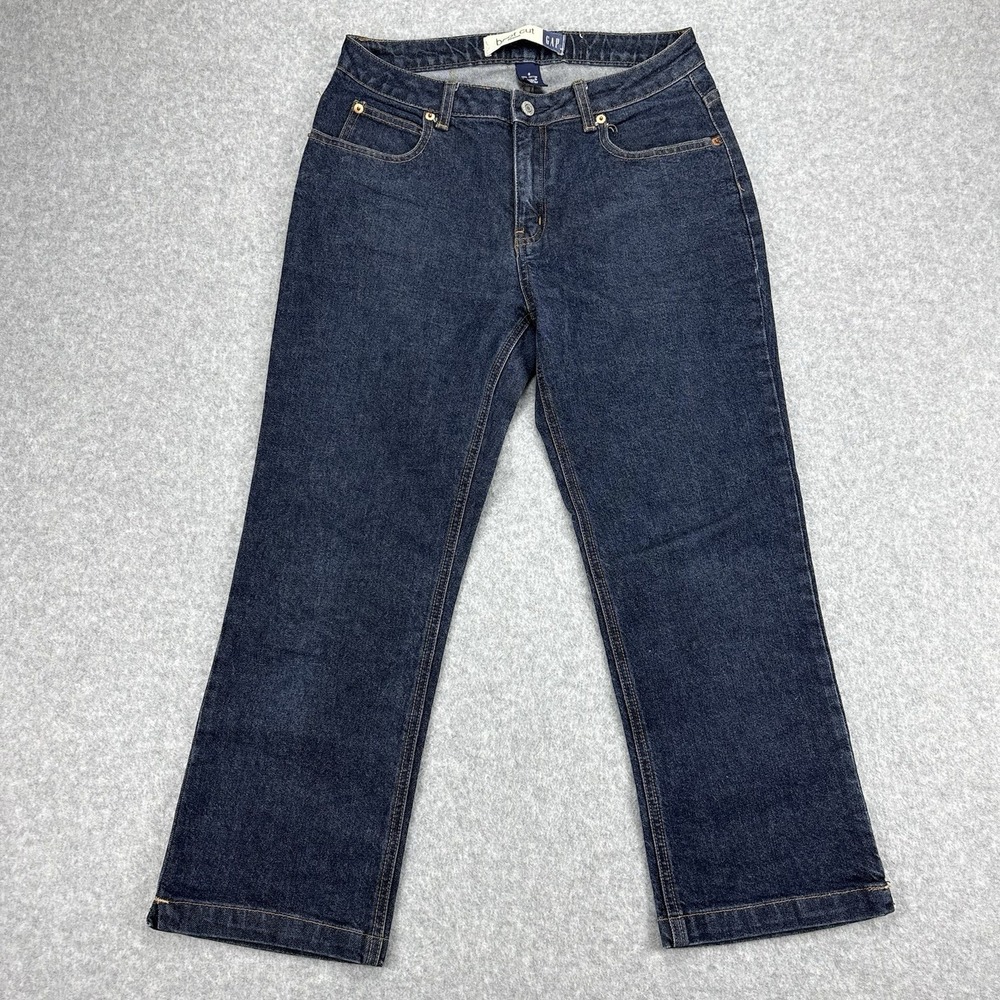 Gap Jeans Womens 8 Blue Denim Dark Wash Stretch Classic 5-Pocket Boot Cut Preppy